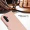 Selencia Galaxy A13 (5G) / A04s - Echt Lederen Bookcase - 3 Pashouders - Dusty Pink