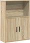 vidaXL - Boekenkast - 60x24x85 - cm - bewerkt - hout - sonoma - eikenkleurig