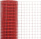 vidaXL Draadgaas vierkant 10x1 m staal met PVC coating rood