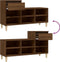 vidaXL - Schoenenkast - 102x36x60 - cm - bewerkt - hout - bruin - eikenkleur