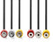 Nedis CVGP24305BK50 - AV-verlengkabel RCA - 500 cm - Geel Rood Wit