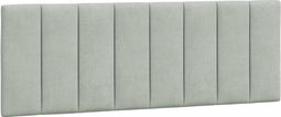 vidaXL Hanko - Hoofdbordkussen - Fluweel - 120 x 45 cm - Lichtgrijs