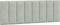 vidaXL Hanko - Hoofdbordkussen - Fluweel - 120 x 45 cm - Lichtgrijs
