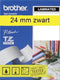 Brother TZE651 - Laminated Tape - 24 mm x 8 m - Geel/Zwart