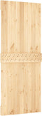 vidaXL - Schuifdeur - met - beslag - 85x210 - cm - massief - grenenhout