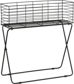 Mica Decorations Fence Plantenstandaard - 70x24x76 cm - Ijzer - Zwart