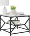 vidaXL - Salontafel - met - Plank - - - Grijs - Sonoma - - - 51x50x40 - cm - - - Gemaakt - van - Gelaagd - Hout