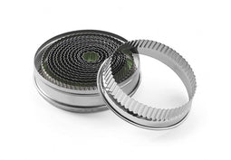 Hendi 14-delige uitsteekvorm set - kartelrand - rond - ø18-108 mm - roestvast staal