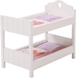 Fienchen Poppenstapelbed Wit - 52 x 30 x 45,5 cm - Inclusief Beddengoed