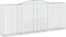 vidaXL - Schanskorf - gewelfd - 400x50x160/180 - cm - gegalvaniseerd - ijzer
