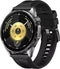 Huawei Watch GT 6 46 mm roestvrijstalen kast zwart met fluorelastomeer bandje zwart