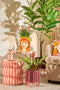 Mica Decorations Funny Bloempot Binnen - H25 x Ø20 cm - Dolomiet - Geel