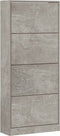 vidaXL - Schoenenkast - 63x24x147 - cm - bewerkt - hout - betongrijs