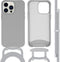 iMoshion Hoesje Geschikt voor iPhone 14 Pro Max Hoesje Met Koord - iMoshion Color Backcover met afneembaar koord - Grijs