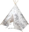 Wereldkaart Tipi Tent Zwart/wit Wigwam Speeltent / 100% katoen / 120 x 120 x 160 / 2 jaar garantie