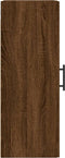 vidaXL - Wandkast - 34,5x34x90 - cm - bewerkt - hout - bruin - eikenkleur