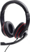 Gembird MHS-03-WTRD - Over-Ear Headset met Microfoon - Comfortabele oorkussens - Rood/Wit