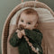 Snoozebaby Speenkoord - Fopspeenkoord Biologisch Katoen - Zachte Knopen - Beige Desert Sand