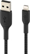 Belkin CAA002bt2M BK - Lightning naar USB kabel - Gevlochten nylon - 2m - zwart