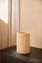 MOOISA - Travertine wijnkoeler - Vaas Travertine Ø12x18cm - rond marmer dienblad - vierkant marmer dienblad - decoratie schaal - tapasplank - serveerplank