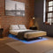Juskys Palamos - Metalen Bed - 140 x 200 cm - LED-verlichting - Zwart