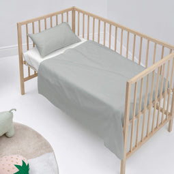 Happy Friday Sheet set 2 pieces Basic 120x180 cm (Cot bed) Grey