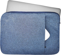 Lunso - Stijlvolle zachte neopreen sleeve hoes 15 inch - Lichtblauw