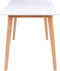 House Nordic Vojens Eettafel - Wit Blad - Houten Poten - 120x70x75 cm - Thuiswerkbureau