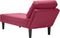 vidaXL - Chaise - longue - met - kussen - en - rechterarmleuning - fluweel - wijnrood