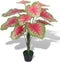 vidaXL - Kunstplant - caladium - met - pot - 85 - cm - groen - en - rood