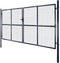 vidaXL - Gaaspoort - 289x150 - cm - gegalvaniseerd - staal - grijs