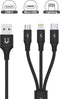 Unitek C14049BK - Kabel - USB-C naar Micro-USB/Lightning - Zwart