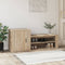 vidaXL - Schoenenkast - 130x35x54 - cm - bewerkt - hout - gerookt - eikenkleurig
