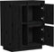 vidaXL - Dressoir - 60x34x75 - cm - massief - grenenhout - zwart