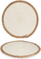 Hometique - PLACEMAT WIT/BRUIN NATUURLIJKE VEZEL (35 X 1 X 35 CM)