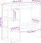 vidaXL - Zwart - Eiken - Bartafel - met - Opslagrek, - 100x50x101.5 - cm