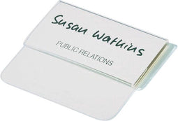 Badge durable met insteektong 40x75mm