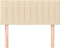 vidaXL - Hoofdbord - 80x5x78/88 - cm - stof - crèmekleurig