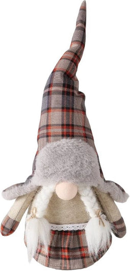 Gnoom tartan - 23x14x43 cm - Boltze vlechtjes
