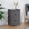 vidaXL - Nachtkastje - 40x35x61,5 - cm - massief - grenenhout - grijs