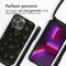 iMoshion Hoesje Geschikt voor iPhone 13 Pro Hoesje Met Koord - iMoshion Siliconen design hoesje met koord - Zwart / Sky Black