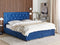 LIEVIN - Bed met opbergruimte - Blauw - 180 x 200 cm - Fluweel