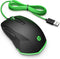 Mouse HP Pavilion 200 Black Green Gaming With cable