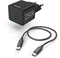 Hama 00201623 - Oplaadadapter met Power Delivery snellaadtechnologie en oplaadkabel - Zwart