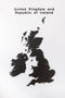 MiMi Innovations® Luxe Houten Landkaart - Muurdecoratie – United Kingdom and Republic of Ireland - 106x61 cm/41.7x24 inch - Zwart