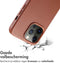 Accezz MagSafe Leather Backcover - Soft case - Krasbestendig - Bruin (iPhone 13 Pro)