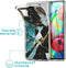 iMoshion Hoesje Geschikt voor Samsung Galaxy A71 Hoesje Siliconen - iMoshion Design hoesje - Zwart / Meerkleurig / Blauw / Shattered Blue Marble
