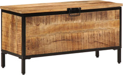 vidaXL - Opbergkist - 82x30x43 - cm - massief - ruw - mangohout