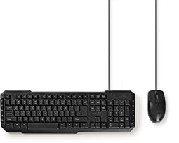 Nedis KBMC100 - Toetsenbord en muis set - Plug & play installatie - Zwart
