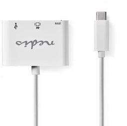 Nedis CCGB64765WT02 - USB 3.2 Gen 1-kabel - HDMI + USB-C - Wit